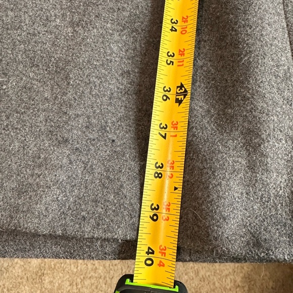 Ulla Popken Size 16/18 Wool Blend Button Up Coat. 40” Hem. Pockets. Band Collar - Picture 9 of 9